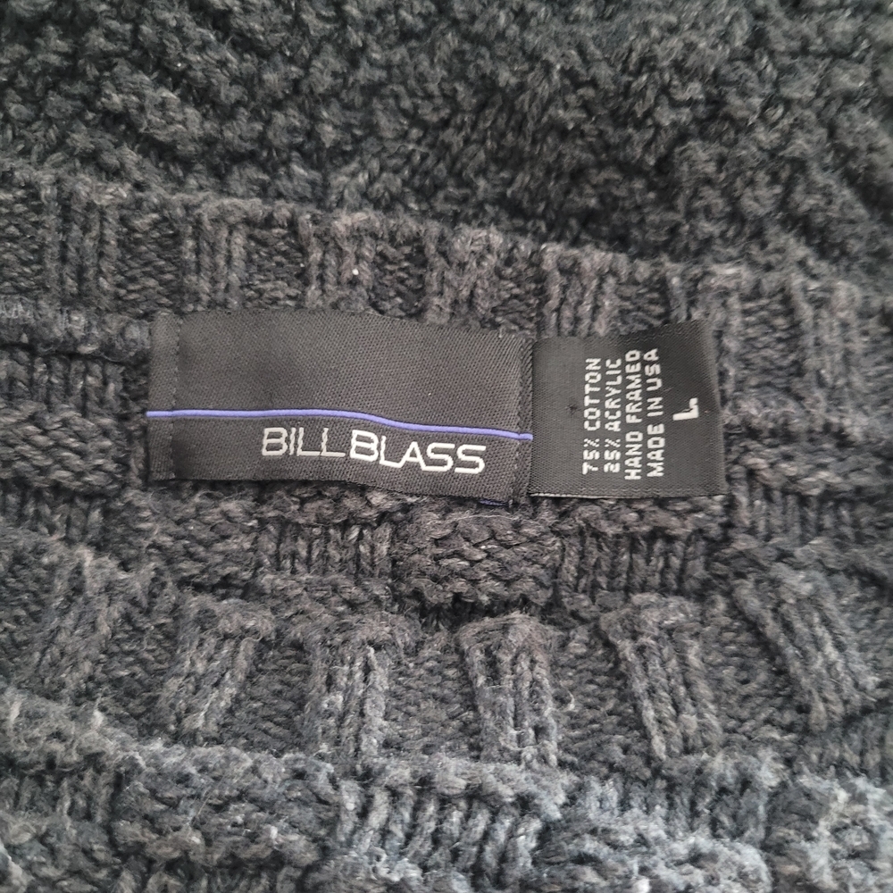 Bill Blass Vintage 90's Dark Gray Fair Isle Patterned Cottagecore Sweater Size L - Picture 6 of 6